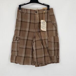 OTB Boys’ Plaid Cargo Shorts Size 14 / Waist 26